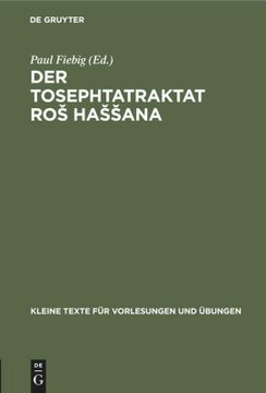 portada Der Tosephtatraktat ros Hassana (en Hebreo)