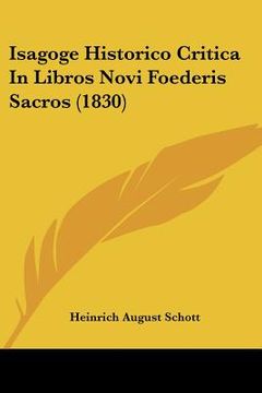 portada Isagoge Historico Critica In Libros Novi Foederis Sacros (1830) (in Latin)