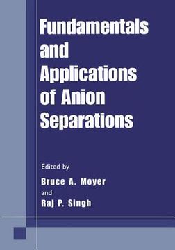 portada Fundamentals and Applications of Anion Separations (en Inglés)