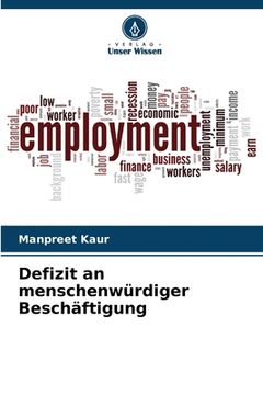 portada Defizit an menschenwürdiger Beschäftigung (en Alemán)