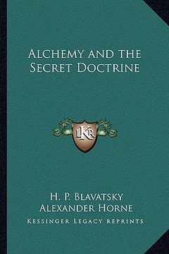 portada alchemy and the secret doctrine (en Inglés)