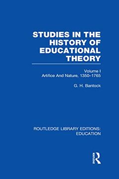 portada Studies in the History of Educational Theory vol 1 (Rle edu h): Nature and Artifice, 1350-1765 (en Inglés)