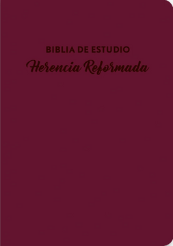 portada Biblia de Estudio Herencia Reformada, Simil Piel, Vino tinto