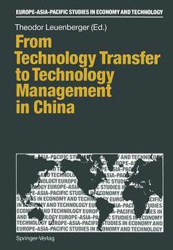 portada from technology transfer to technology management in china (en Inglés)