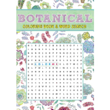 portada Botanical Coloring Book & Word Search 