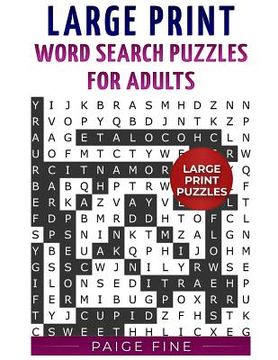 portada Large Print Word Search Puzzles for Adults (in English)