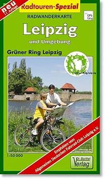 portada Doktor Barthel Wander- und Radwanderkarten, Leipzig und Umgebung, Grüner Ring Leipzig (en Alemán)