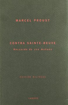 portada Contra Sainte-Beuve: recuerdo de una mañana (in Spanish)