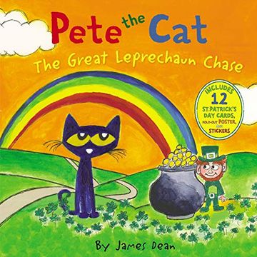 portada Pete the Cat: The Great Leprechaun Chase: Includes 12 st. Patrick's day Cards, Fold-Out Poster, and Stickers! 
