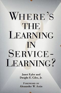 portada where`s the learning in service-learning? (en Inglés)