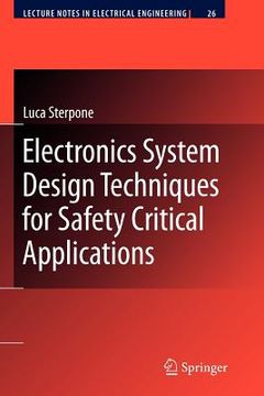 portada electronics system design techniques for safety critical applications (en Inglés)