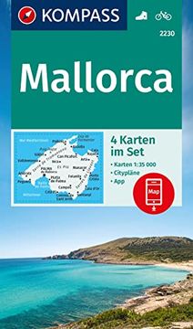 portada Kompass Wanderkarten-Set 2230 Mallorca (4 Karten) 1: 35. 000 (en Alemán)