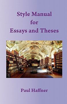 portada style manual for essays and theses (en Inglés)