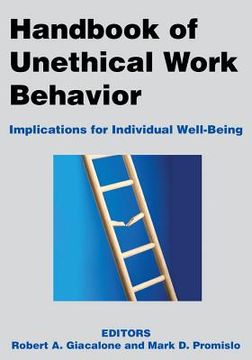 portada handbook of unethical work behavior