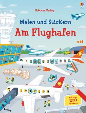 portada Malen und Stickern: Am Flughafen (en Alemán)