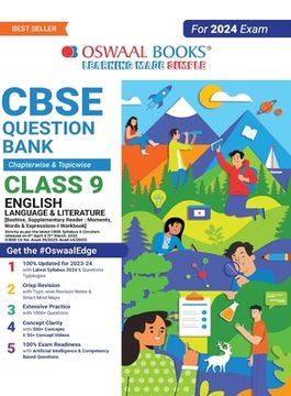 portada Oswaal CBSE Class 9 English Language and Literature Question Bank (2024 Exam) (en Inglés)