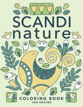 portada Scandi Nature Coloring Book: Easy, Stress-Free, Relaxing Coloring for Everyone 