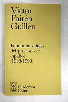 portada Panorama Critico del Proceso Civil Español (1938-1998)