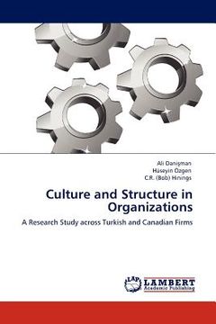 portada culture and structure in organizations (en Inglés)