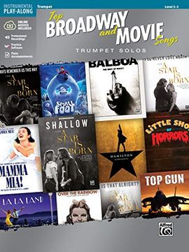 portada Top Broadway & Movie Songs Instrumental Solos: Trumpet Solos, Book & Online Audio/Software/PDF (en Inglés)