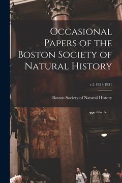 portada Occasional Papers of the Boston Society of Natural History; v.5 1921-1931 (en Inglés)