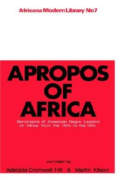 portada apropos of africa (en Inglés)