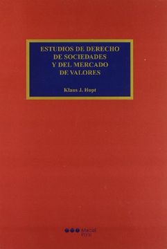 portada Estudios de Derecho de Sociedades y del Mercado de Valores (in Spanish)