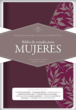 portada Rvr 1960 Biblia de Estudio Para Mujeres, Vino Tinto (in Spanish)