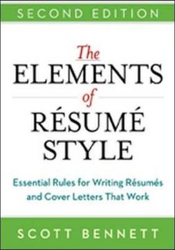 portada The Elements of Resume Style: Essential Rules for Writing Resumes and Cover Letters That Work (in English)