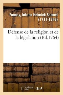 portada Défense de la Religion Et de la Législation (en Francés)