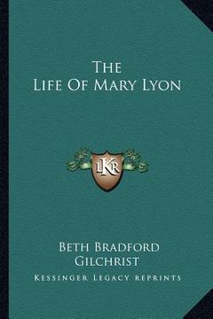 portada the life of mary lyon (en Inglés)