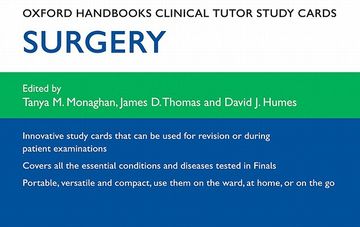 portada oxford handbooks clinical tutor study cards: surgery (en Inglés)