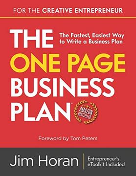 portada The one Page Business Plan for the Creative Entrepreneur: The Fastest, Easiest way to Write a Business Plan 