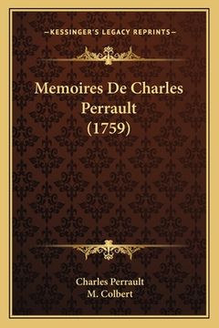 portada Memoires De Charles Perrault (1759) (en Francés)