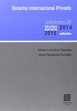 portada Derecho Internacional Privado ii. (15ª ed. - 2014 - 2015)