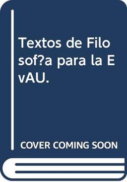 portada Textos de Filosofía Para la Evau. (in Spanish)