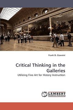 portada critical thinking in the galleries (en Inglés)