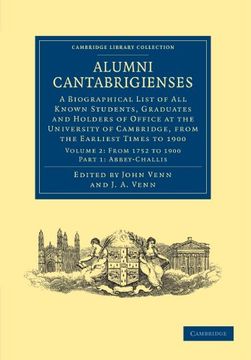 portada Alumni Cantabrigienses 2 Volume Set: Alumni Cantabrigienses - Volume 2: Part 1 (Cambridge Library Collection - Cambridge) (en Inglés)