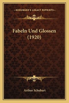 portada Fabeln Und Glossen (1920) (in German)