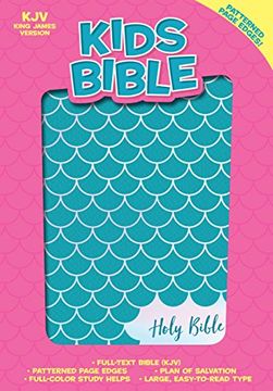 portada KJV Kids Bible, Aqua Leathertouch (en Inglés)