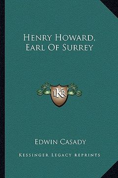 portada henry howard, earl of surrey (en Inglés)