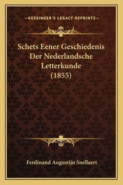 portada Schets Eener Geschiedenis Der Nederlandsche Letterkunde (1855)