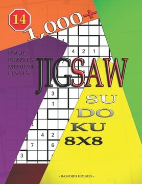 portada 1,000 + sudoku jigsaw 8x8: Logic puzzles medium levels (en Inglés)