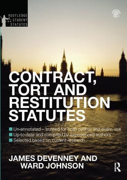 portada Contract, Tort and Restitution Statutes 2012-2013