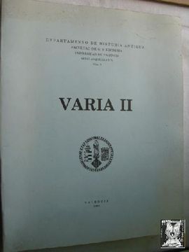 portada Serie Arqueologica, N. 9. Varia il