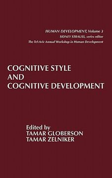 portada cognitive style and cognitive development (en Inglés)