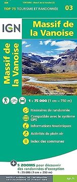 portada Ign 75 000 Touristische Wanderkarte 03 Massif de la Vanoise (en Francés)