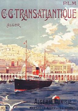 portada Carnet Ligné Affiche Transatlantique Alger (en Francés)