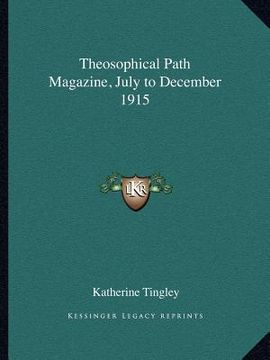 portada theosophical path magazine, july to december 1915