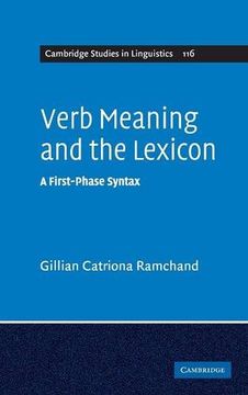 portada Verb Meaning and the Lexicon Hardback: A First Phase Syntax (Cambridge Studies in Linguistics) (en Inglés)
